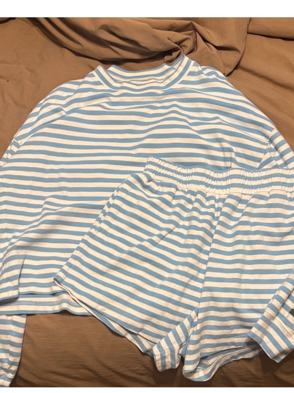 Daily Drills Light Blue and White Striped Lounge Set m/l